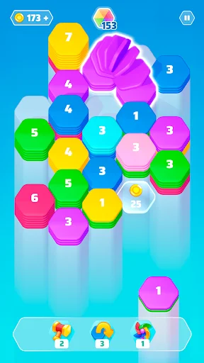 Gameplay screenshot 2 from Color Slide - Hexa Puzzle - Puzzle game