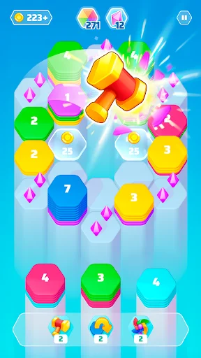 Gameplay screenshot 3 from Color Slide - Hexa Puzzle - Puzzle game