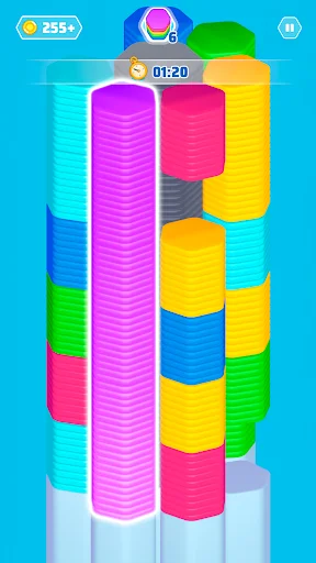 Gameplay screenshot 4 from Color Slide - Hexa Puzzle - Puzzle game